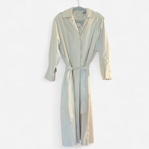 100% authentic 80s vintage Christian Dior cream trench coat with belt